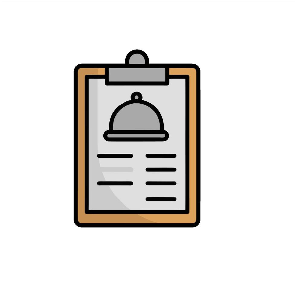A restaurant menu with a bell on it vector