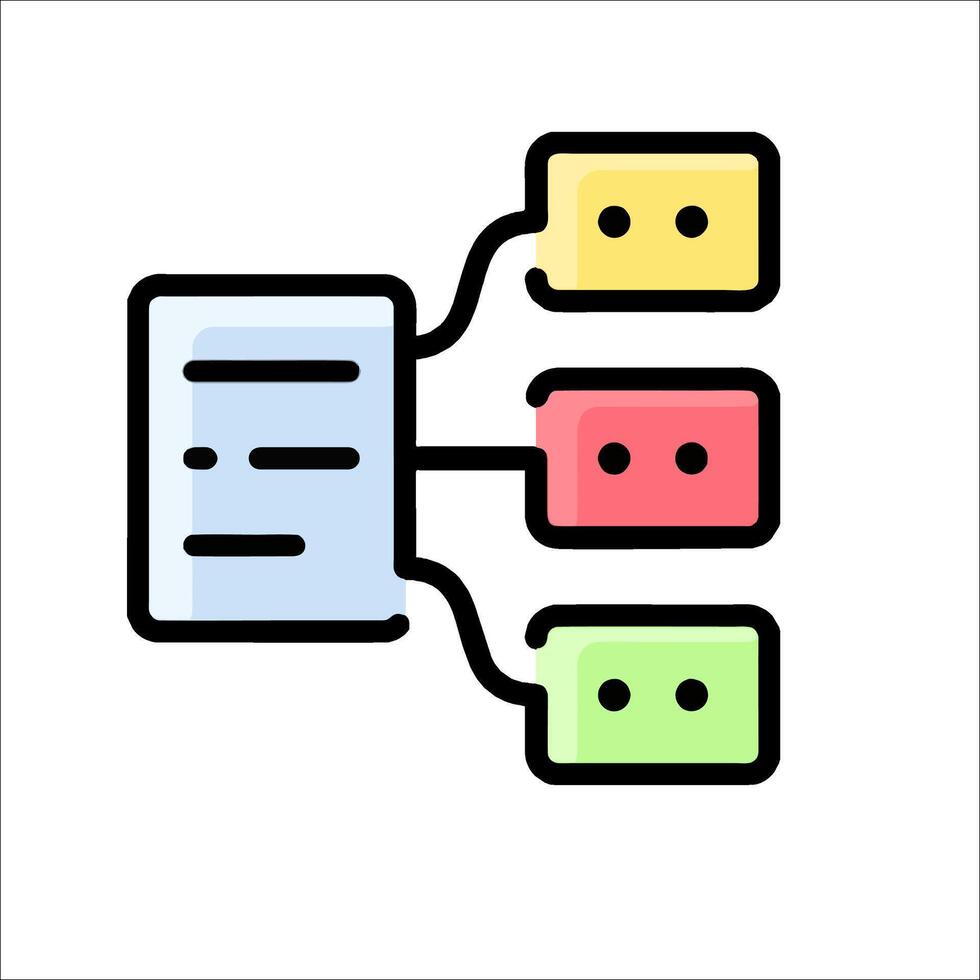 A diagram of a computer with a file on it vector