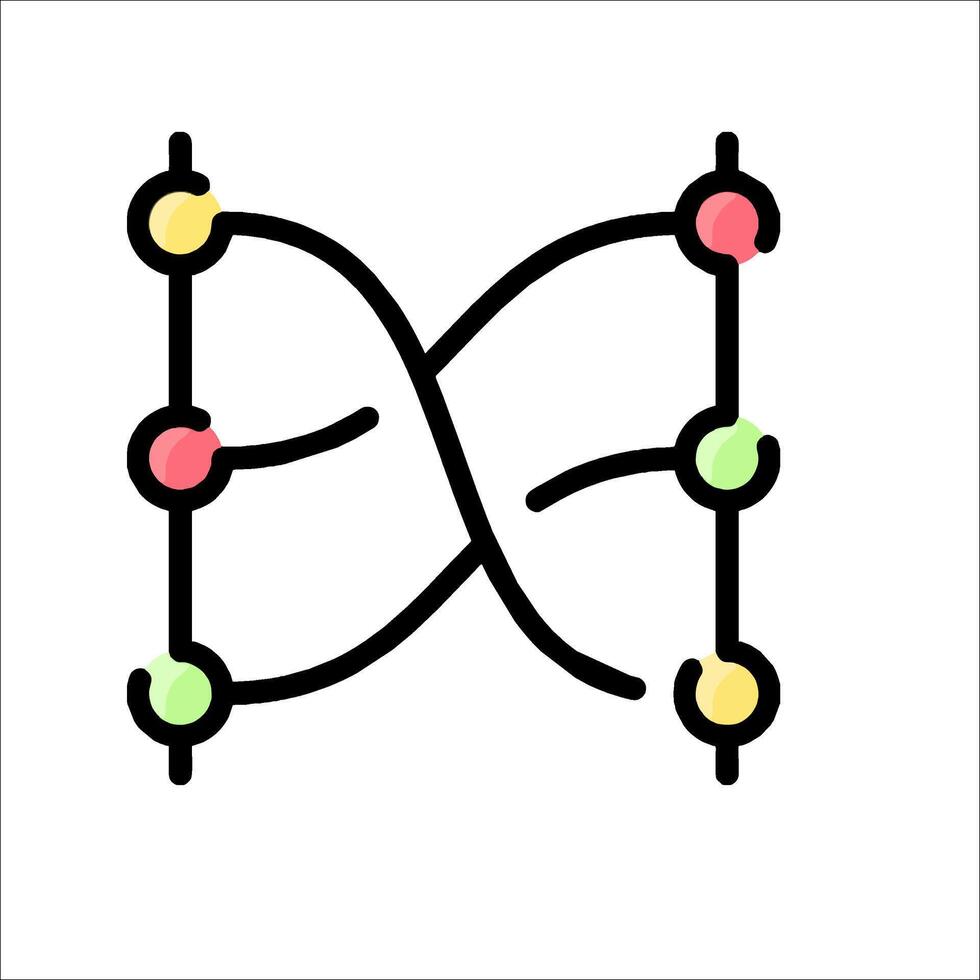 A line drawing of a line with a dot in the middle vector