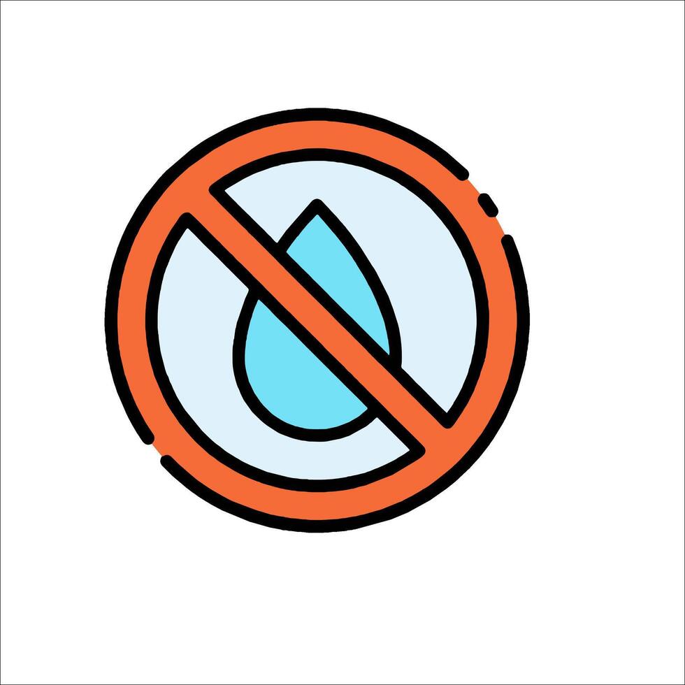No water sign illustration vector