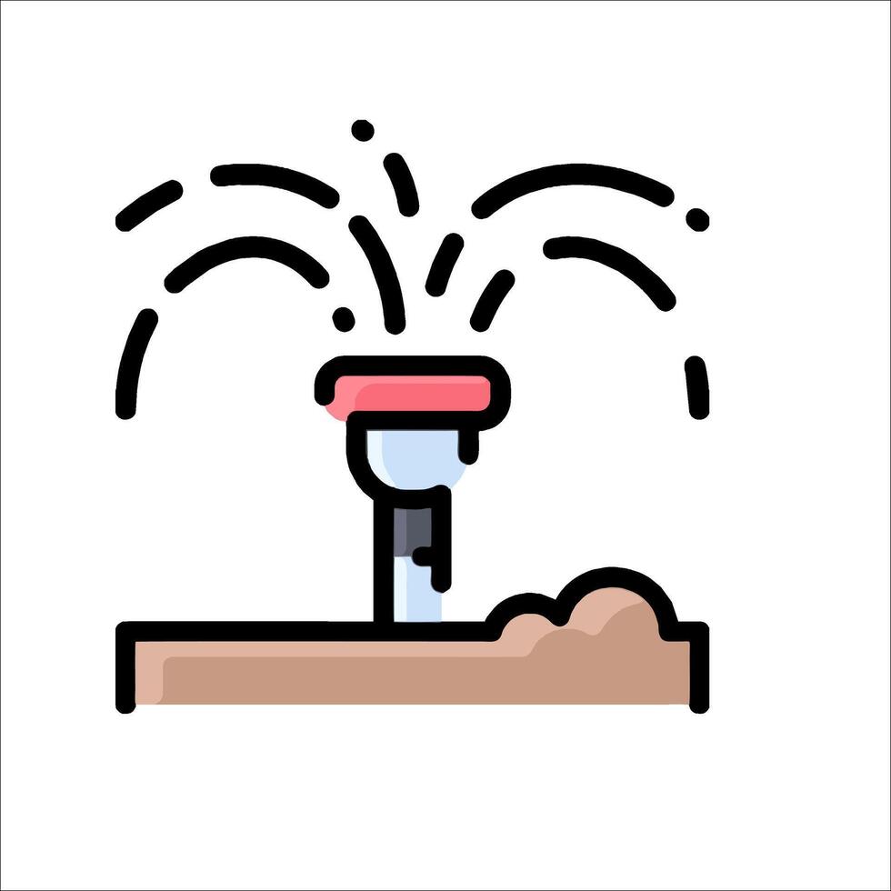 A water spout is coming out of a faucet vector