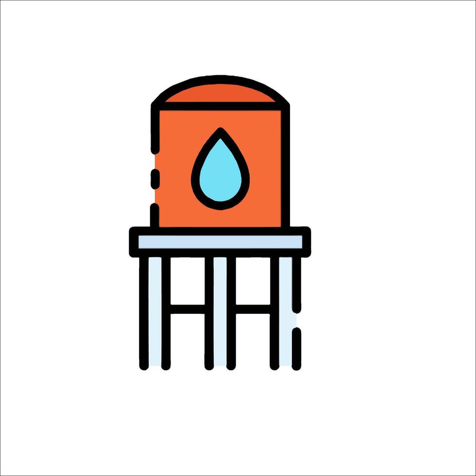 Water tank icon illustration vector