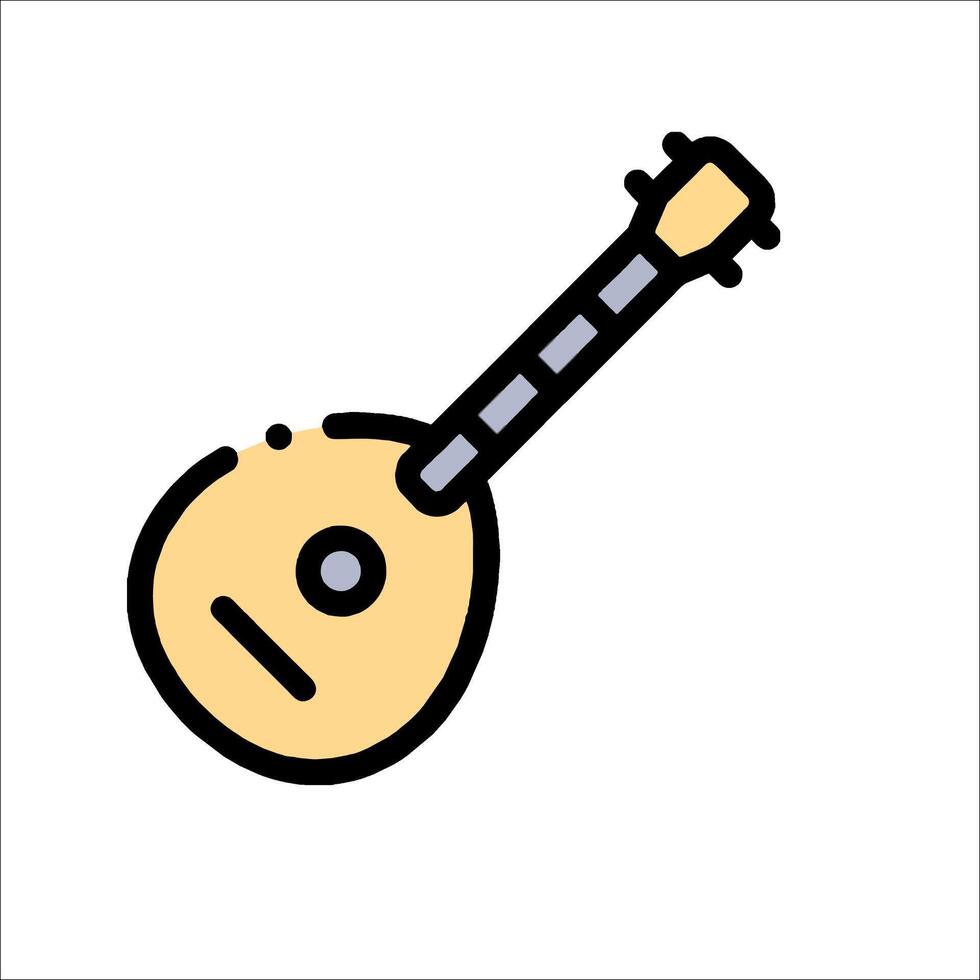 A guitar icon on a white background vector