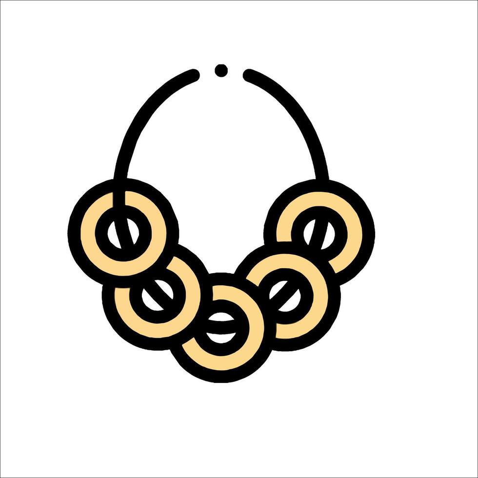 A necklace with a chain on it vector