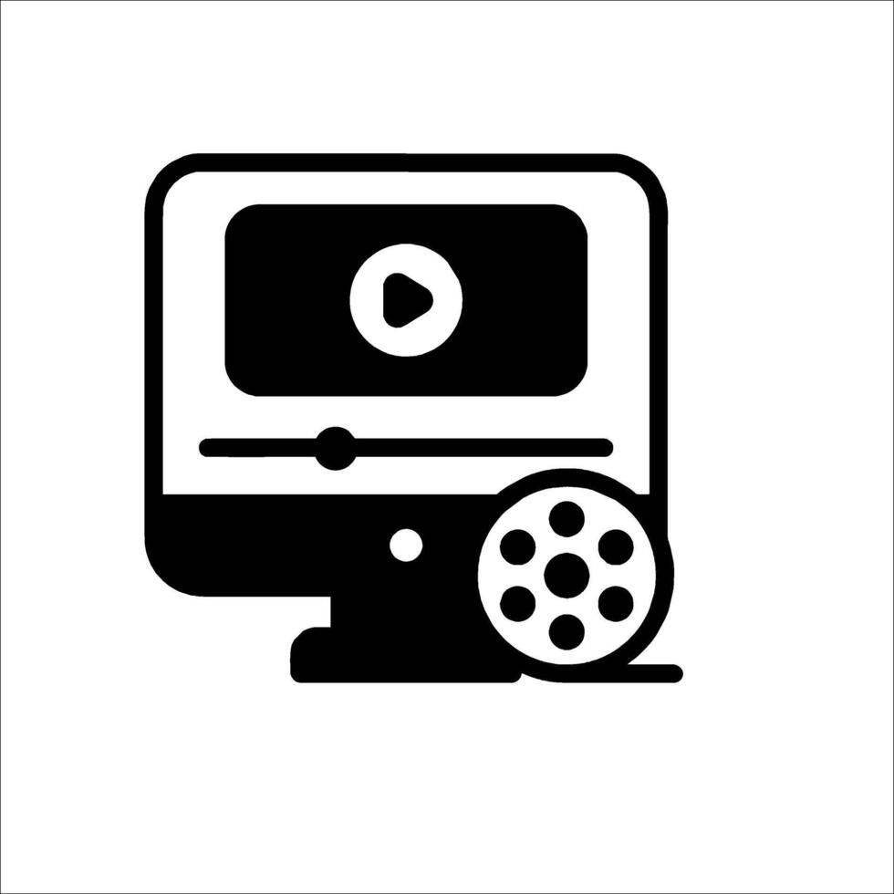 icon on white background with a black and white image vector