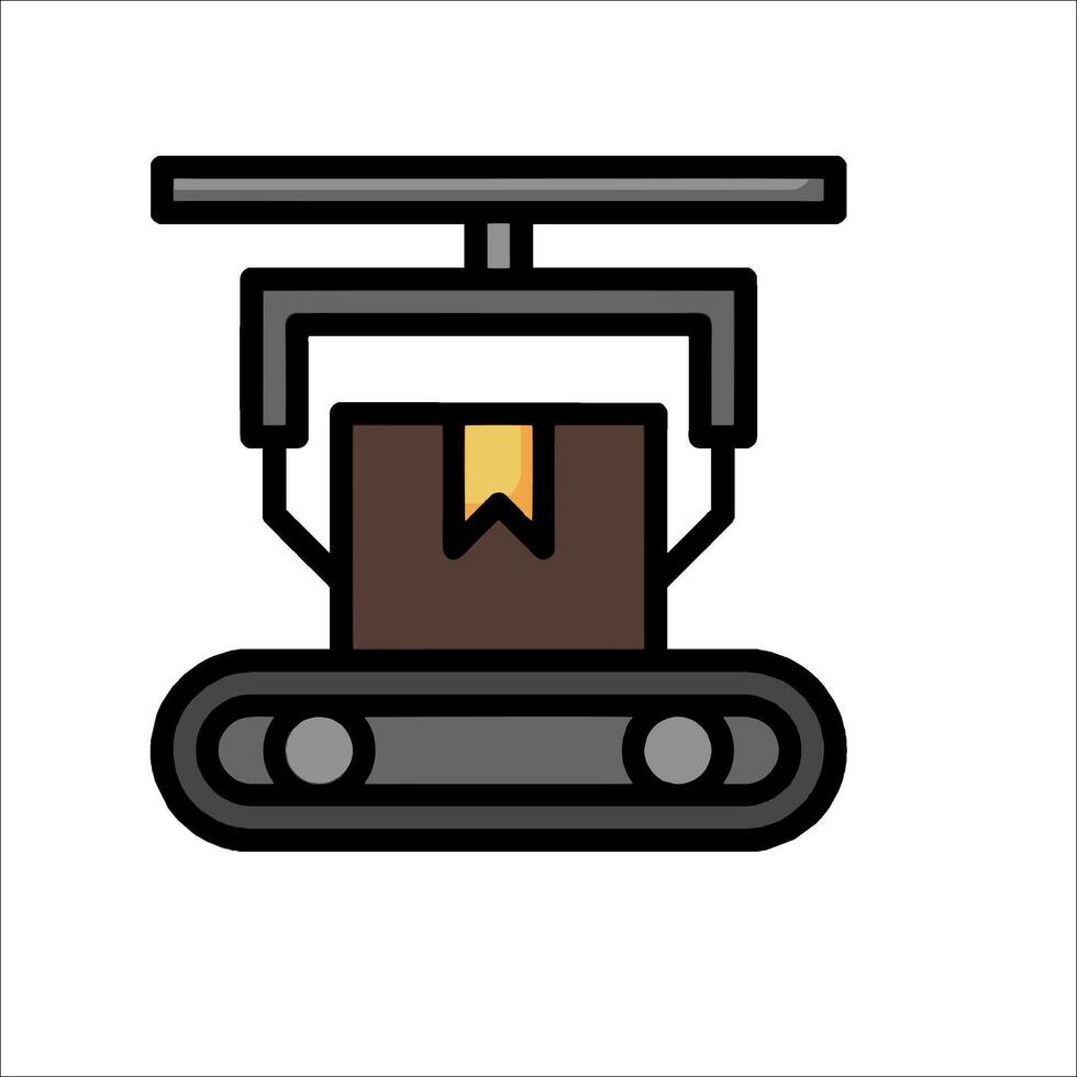 A small black and brown tank icon vector