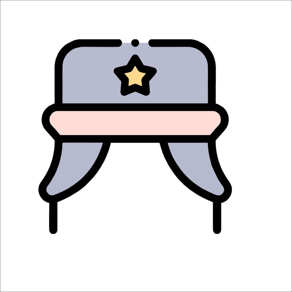 A hat with a star on it vector