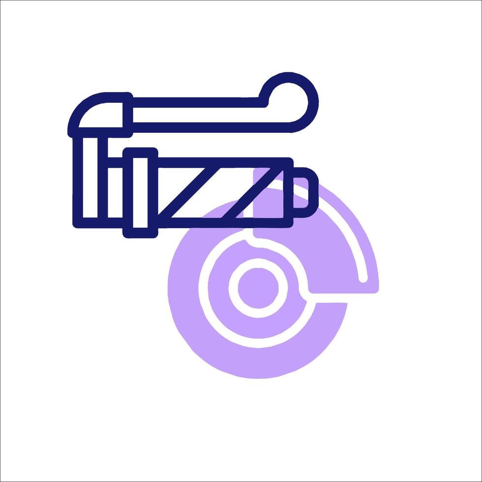 A purple and blue icon of a wrench vector