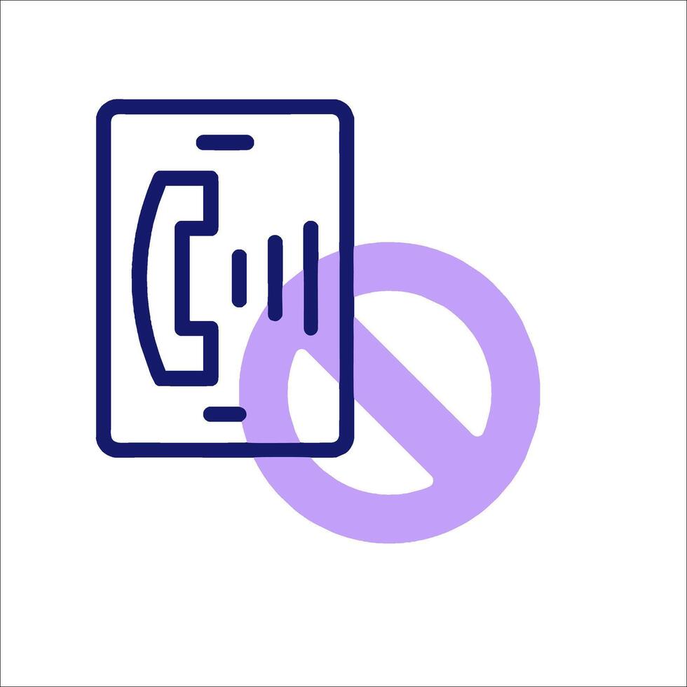 No call sign icon vector