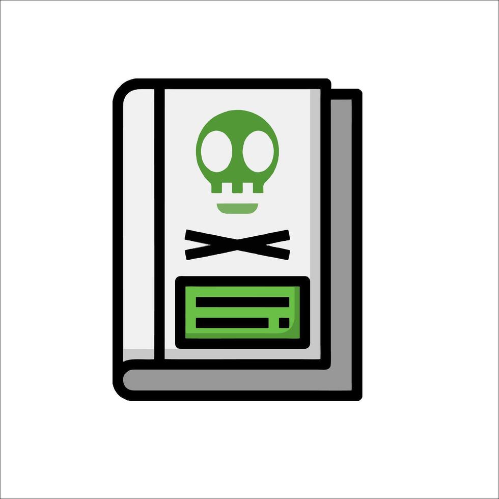 A book with a skull and crossbones on it vector