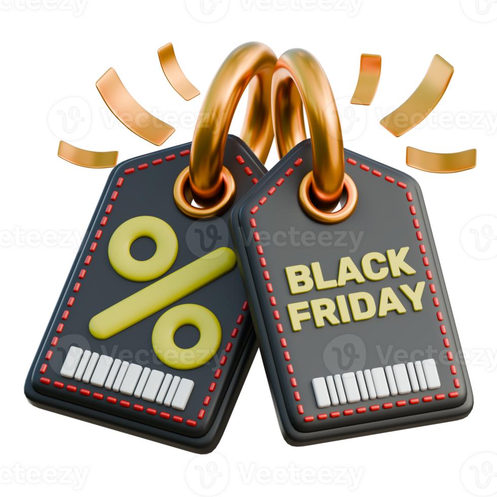 Coupon with Scissors Cutting Along a Dotted Line 3D Black Friday Sale Icon for uiux, web, app, infographic, etc png