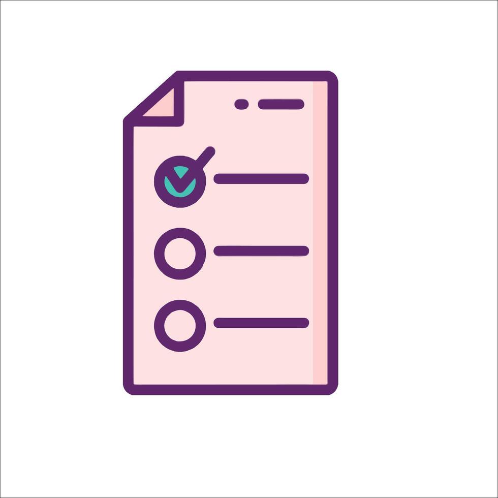 A checklist icon with a check mark on it vector