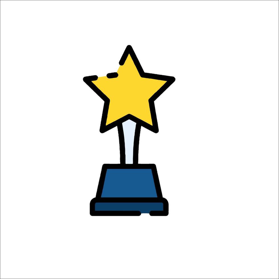 A star on a trophy icon on a white background vector