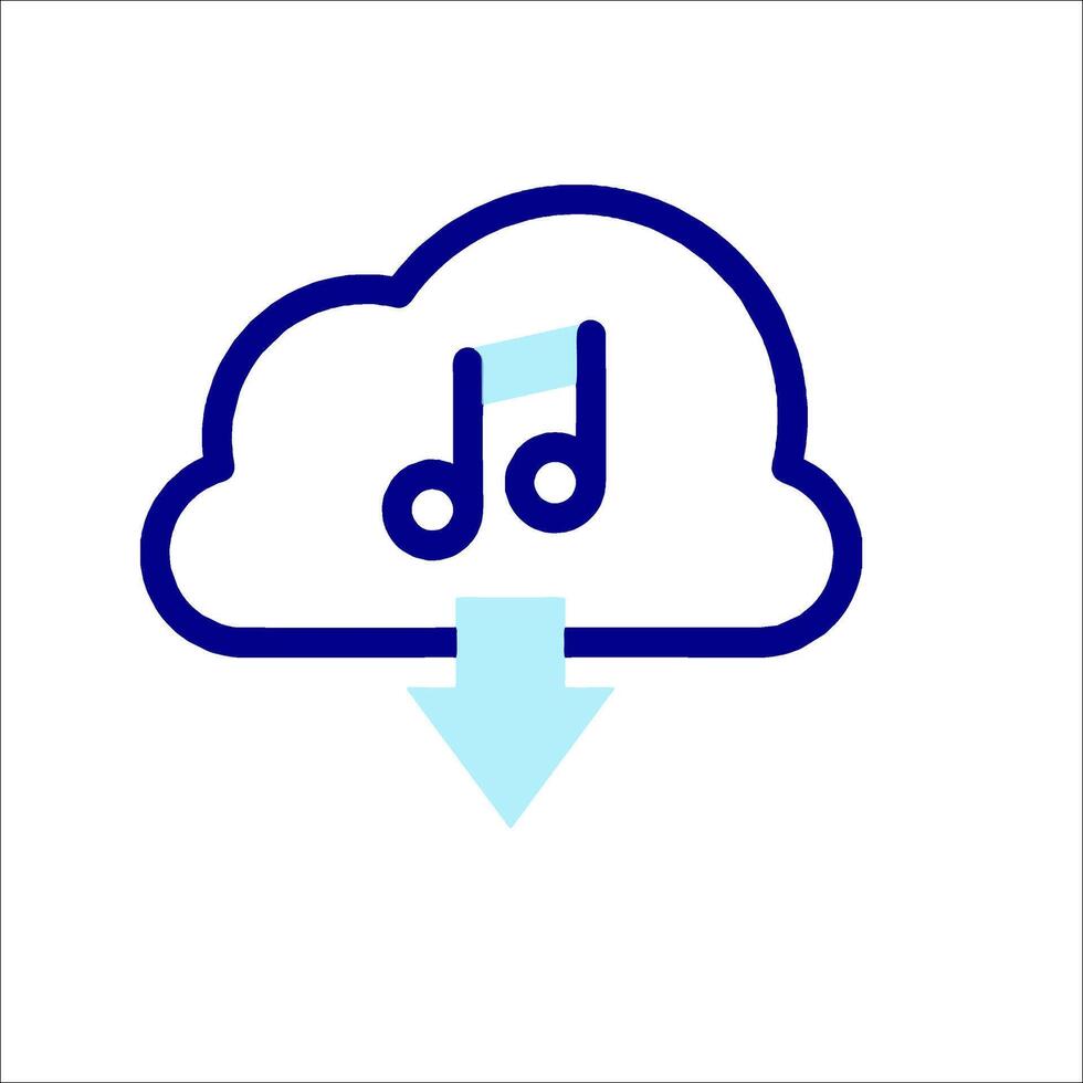 Download music from cloud vector