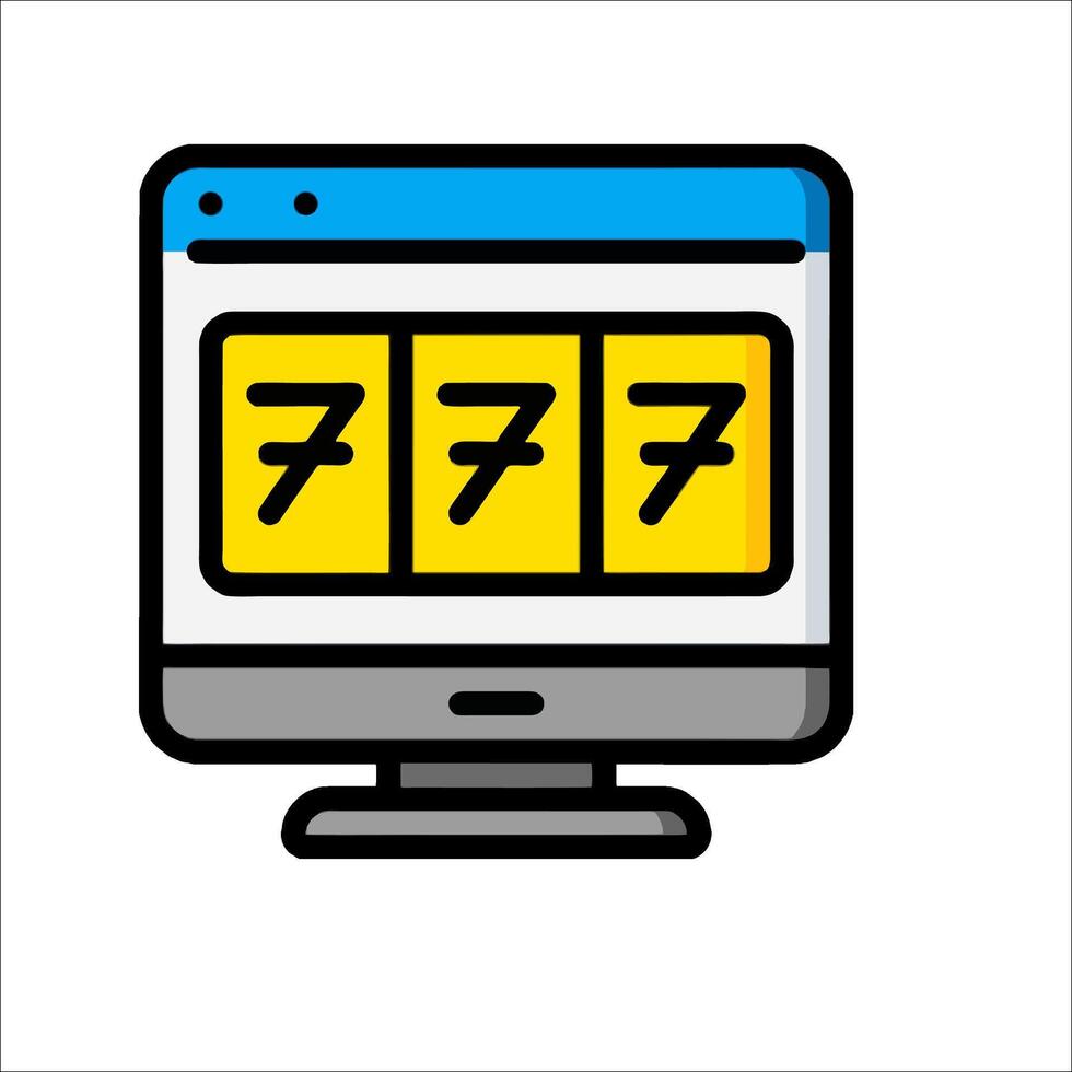 A computer screen with a dollar sign on it vector