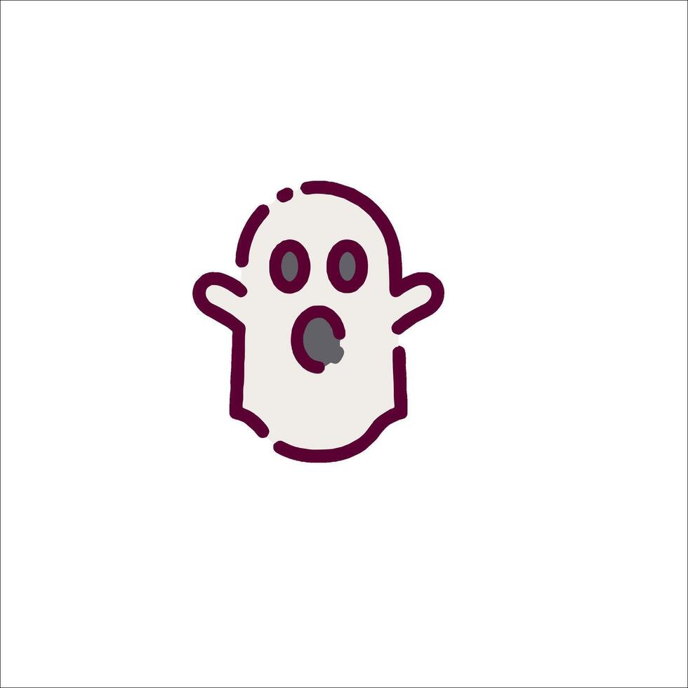 A ghost with a face and a nose vector
