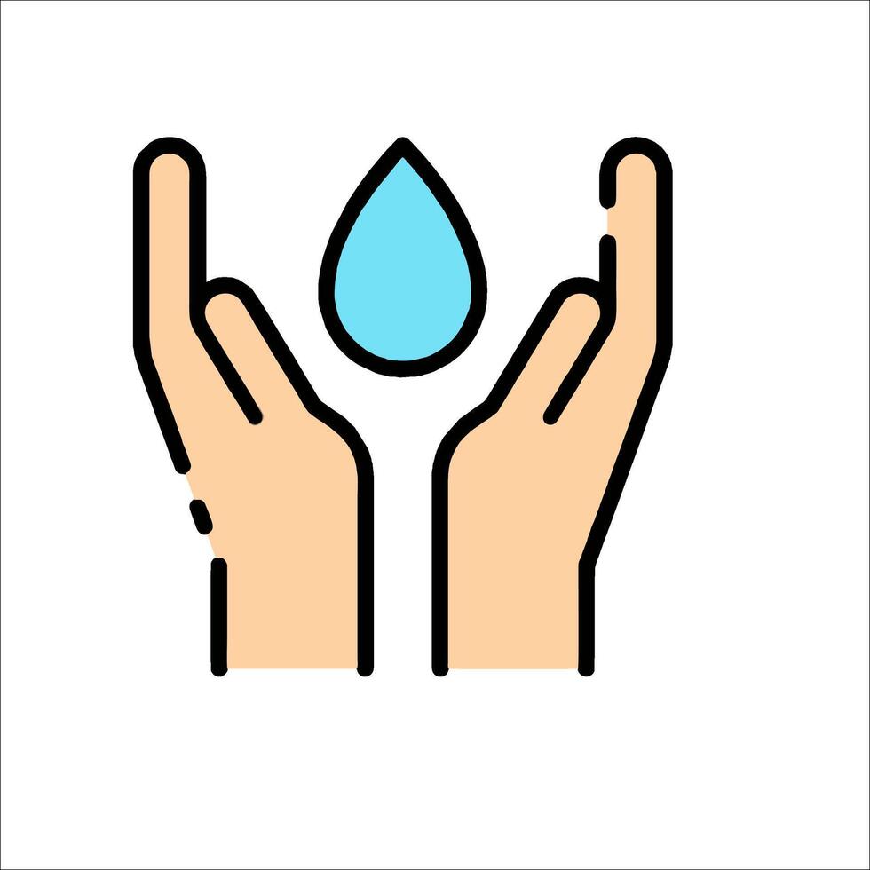 Water drop icon illustration vector