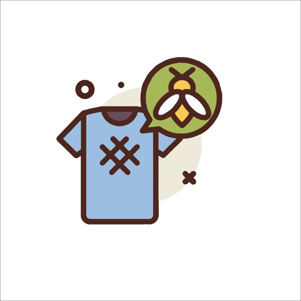 A t - shirt with a bee on it and a speech bubble vector