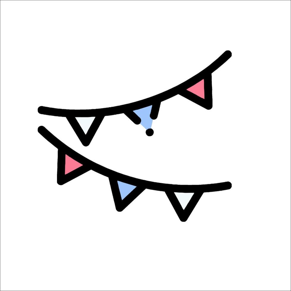 A cartoon image of a bunting with a tear vector