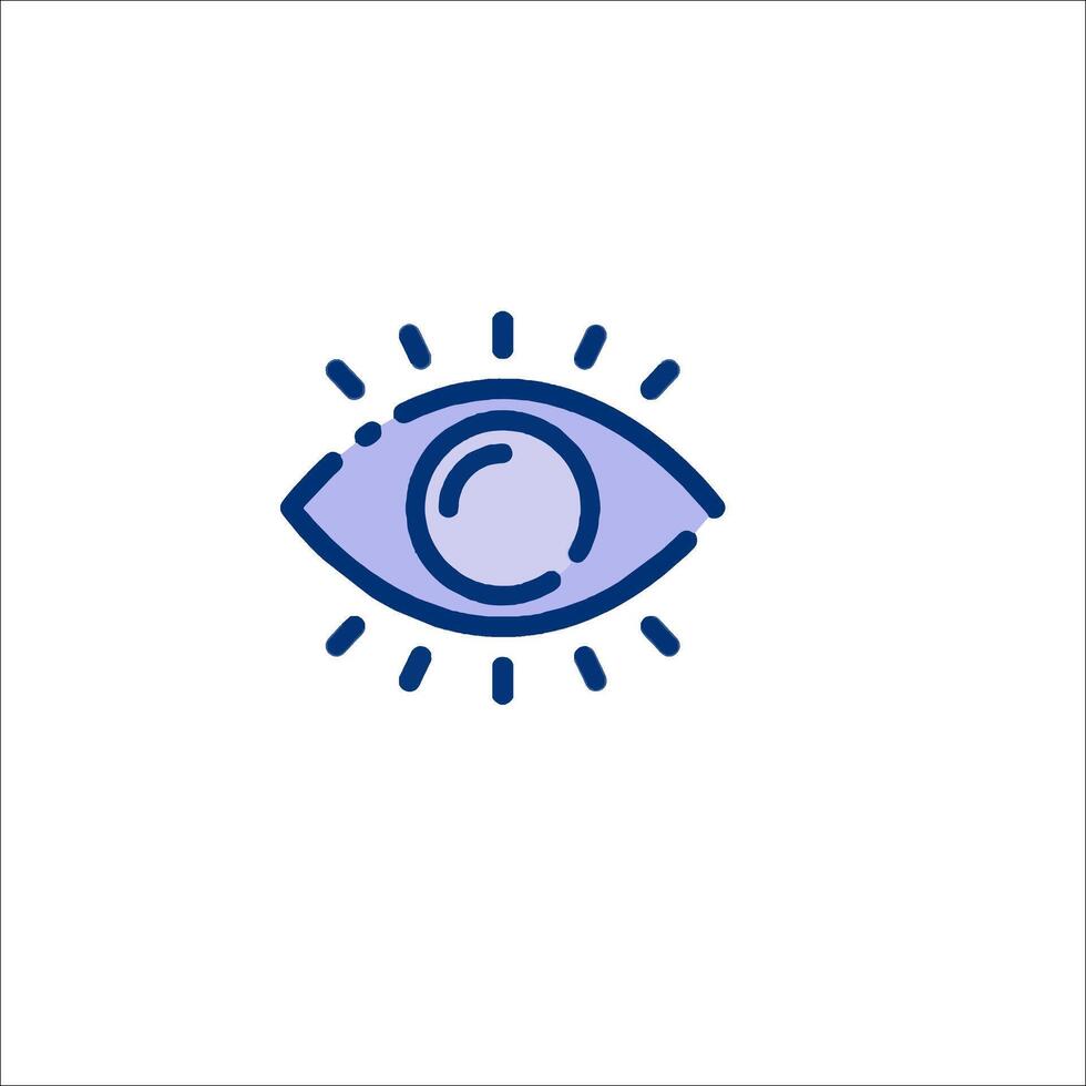 An eye icon on a white background vector