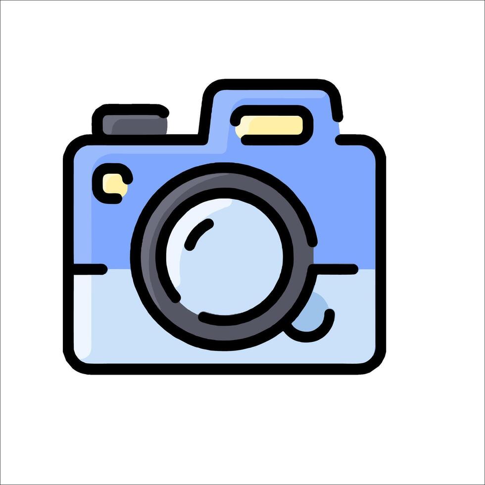 A camera icon on a white background vector