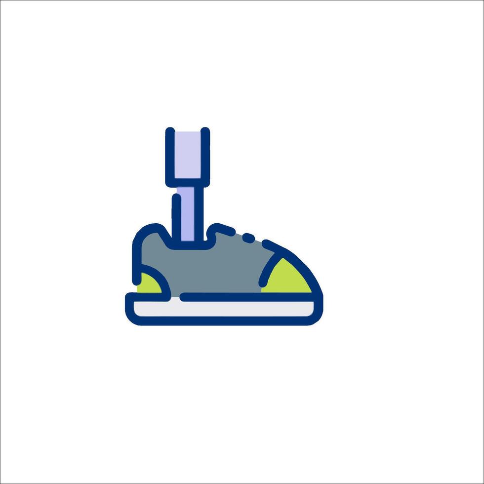A shoe with a foot on it vector