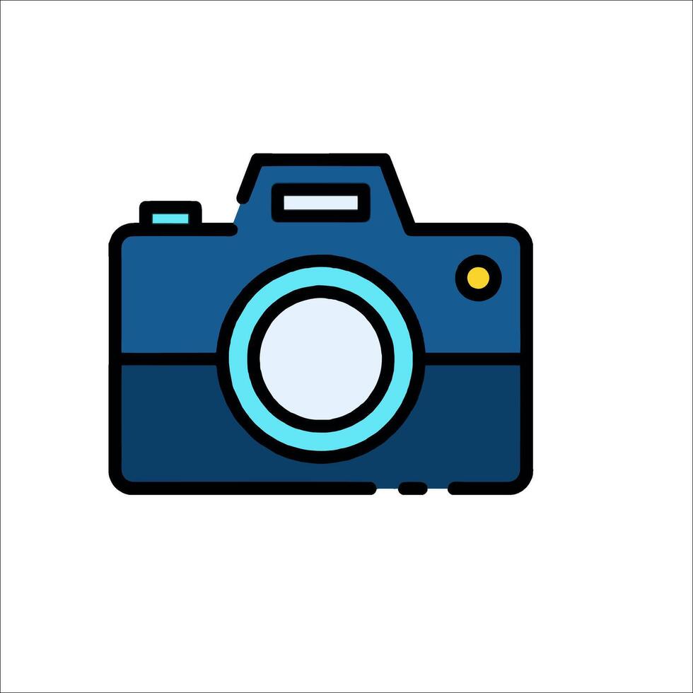 A camera icon on a white background vector