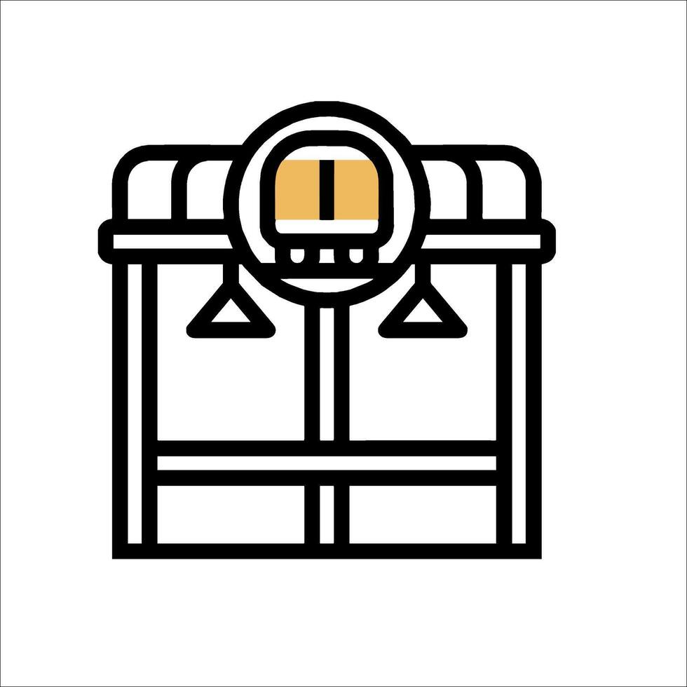 A black and white icon of a suitcase vector