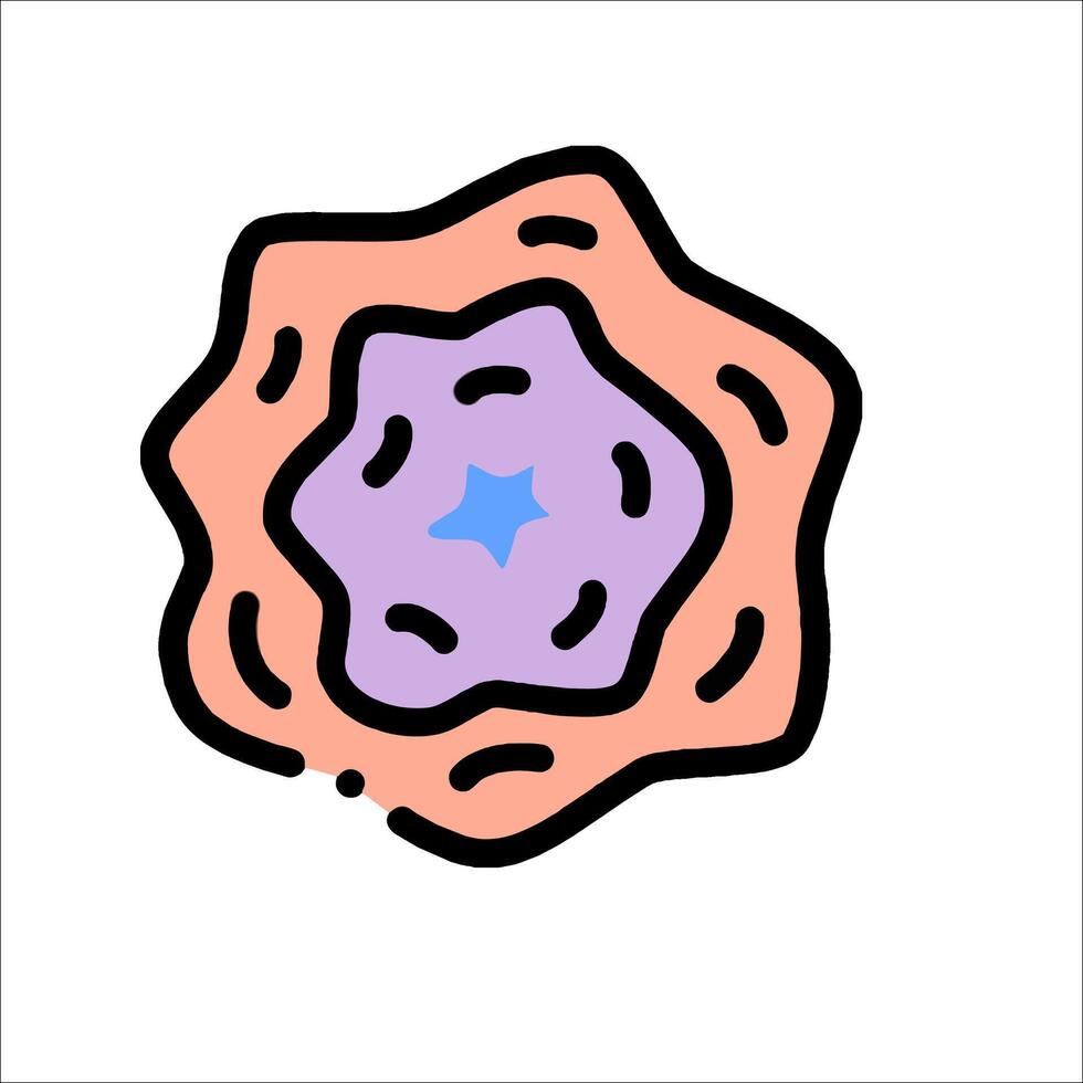 A cartoon illustration of a cell vector