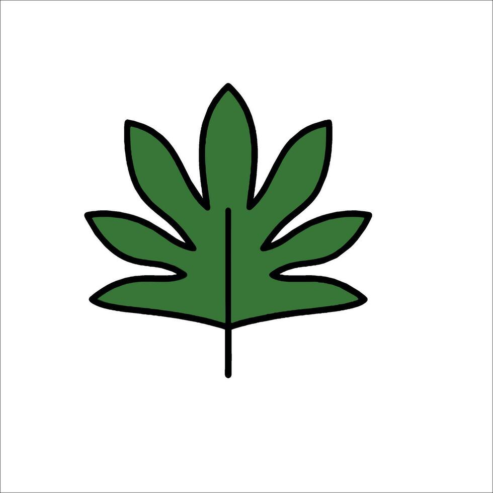 A marijuana leaf icon on a white background vector