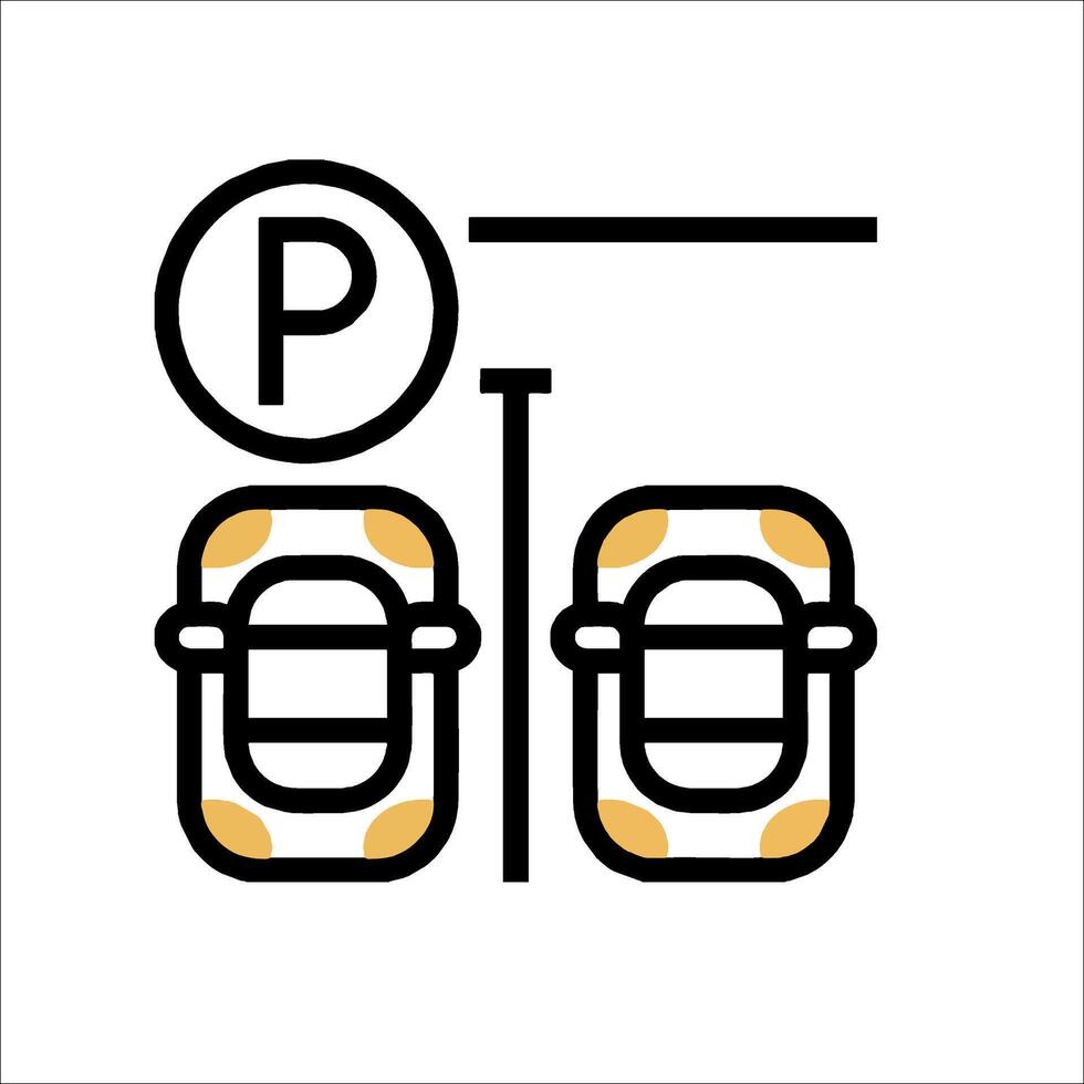 Parking icon - parking space vector