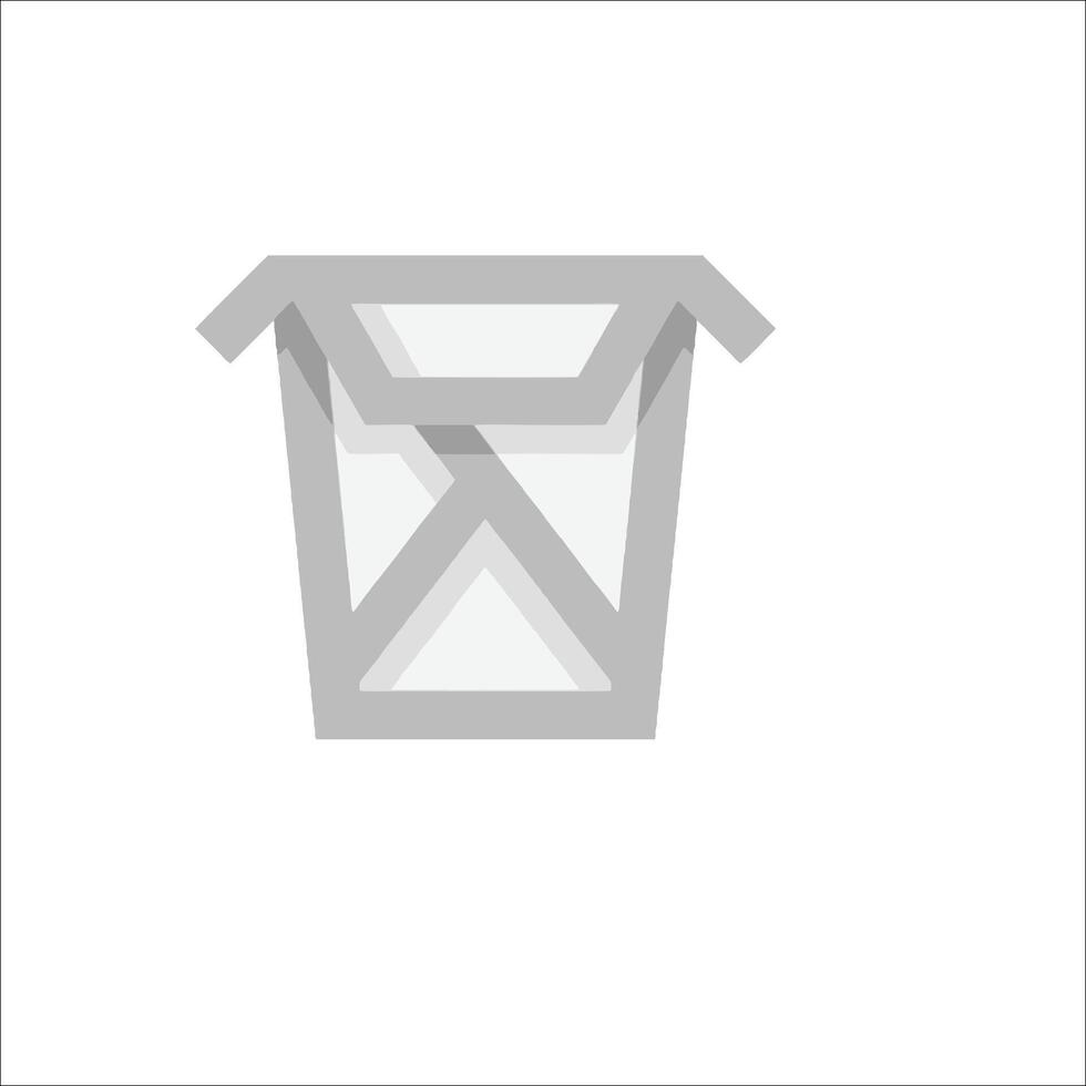 A trash can icon on a white background vector