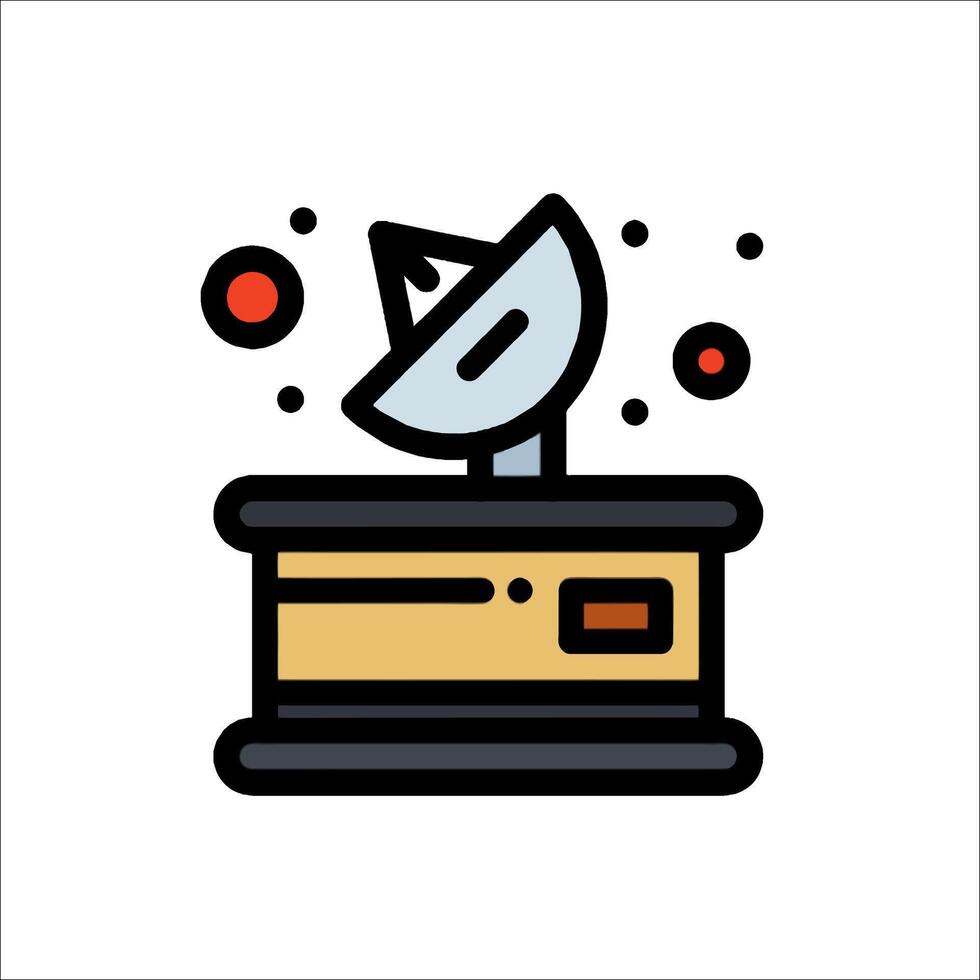 A satellite dish icon on a white background vector
