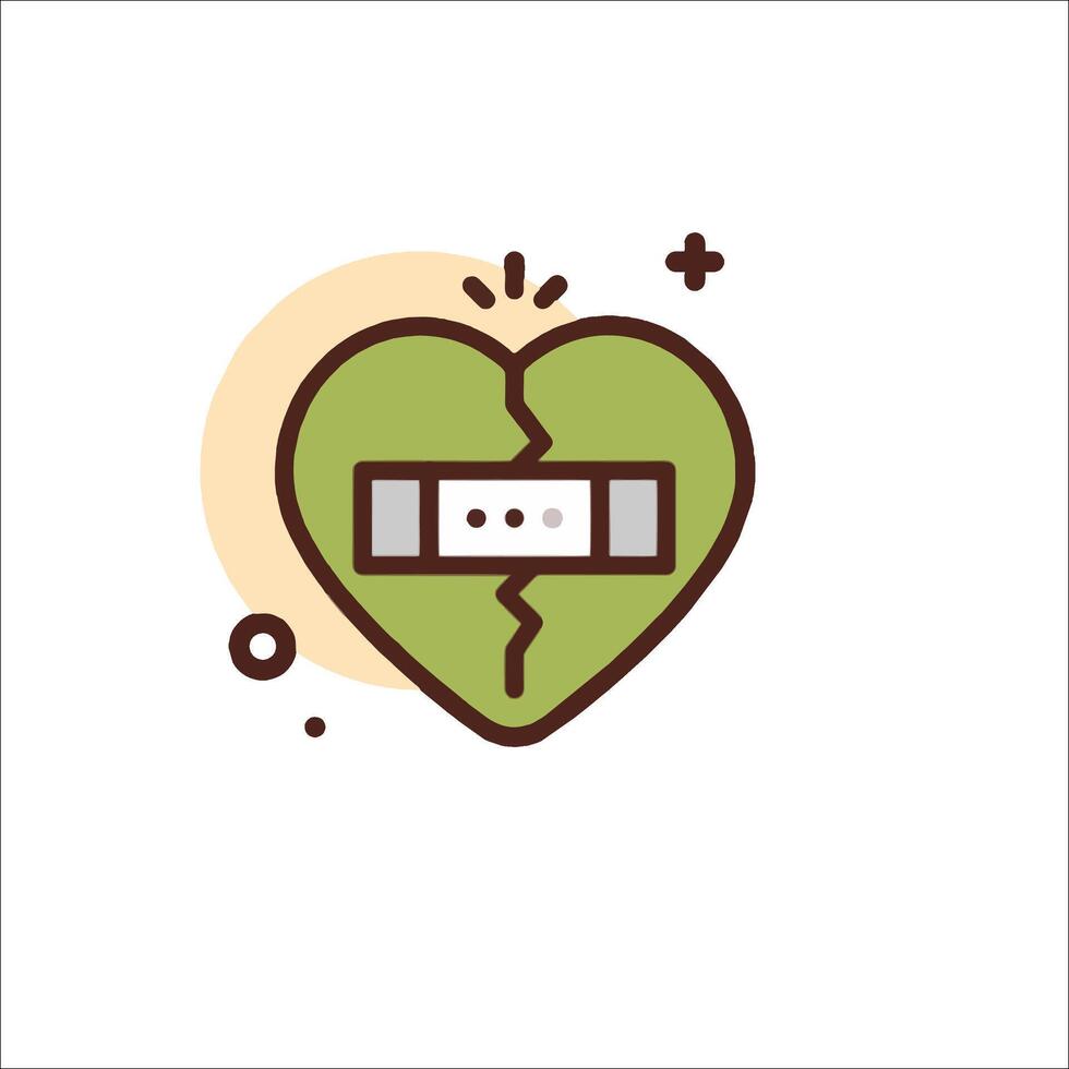 Broken heart icon, illustration vector