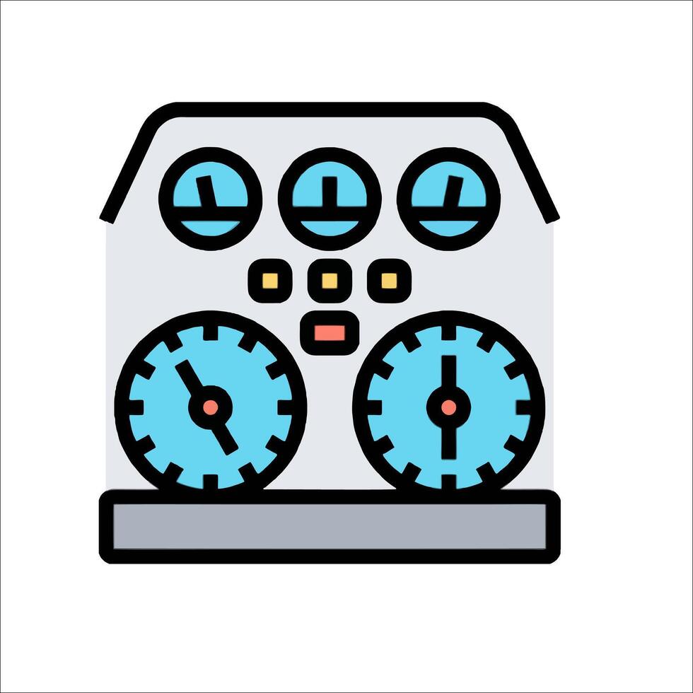 A clock with three clocks on it vector