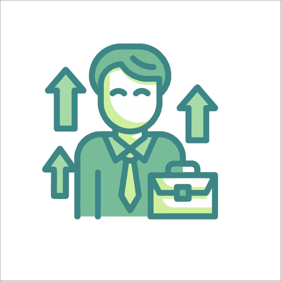 Businessman with briefcase and arrows vector