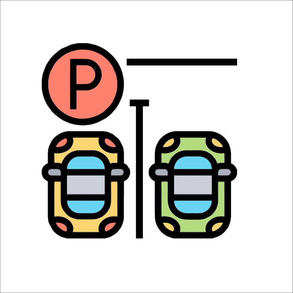Parking lot icon vector