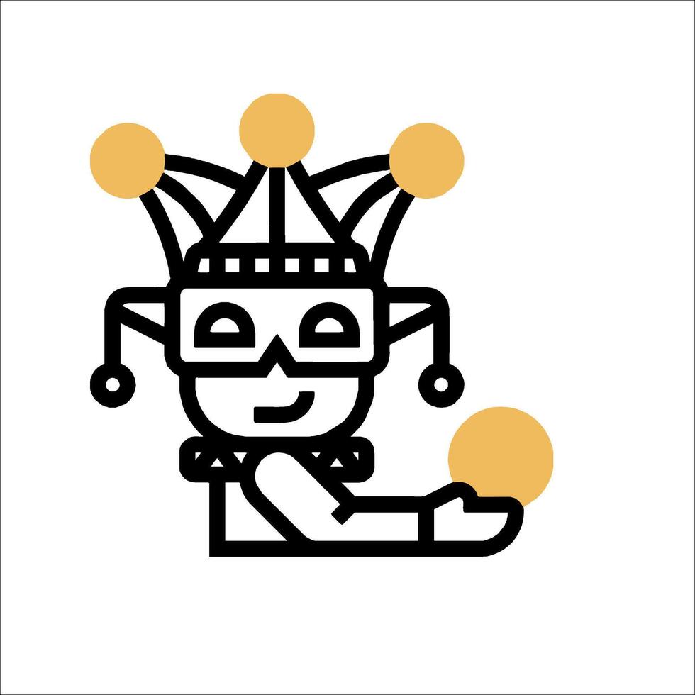 A cartoon clown holding a ball vector