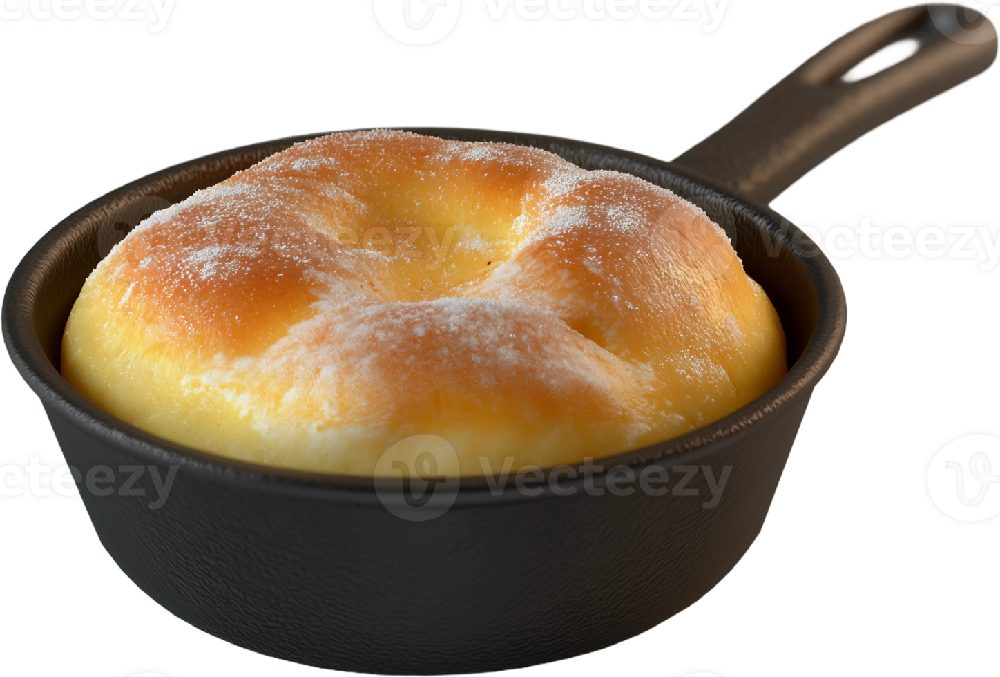 a pan with a bread in it png
