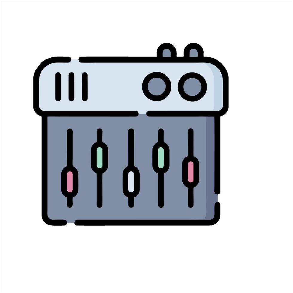 A mixer icon on a white background vector