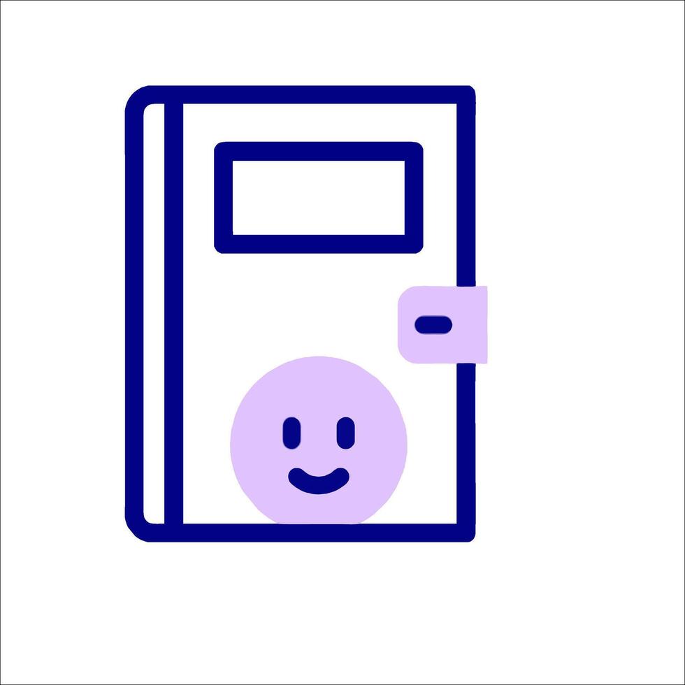 A purple and white sign with a smiley face on it vector