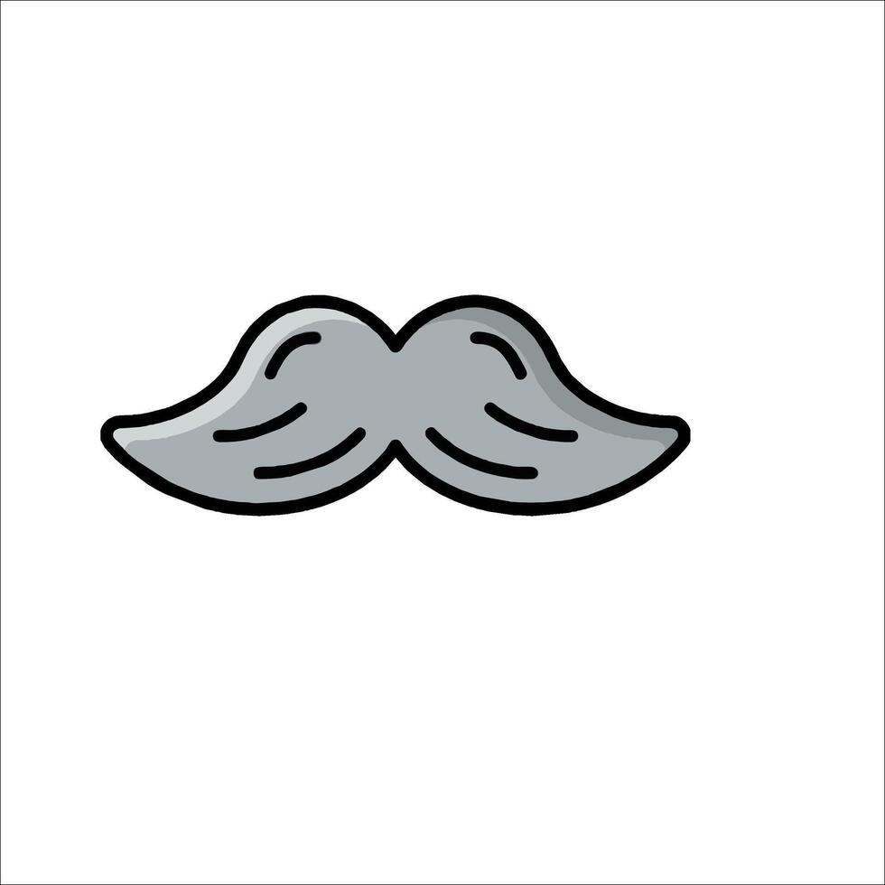 A mustache icon on a white background vector