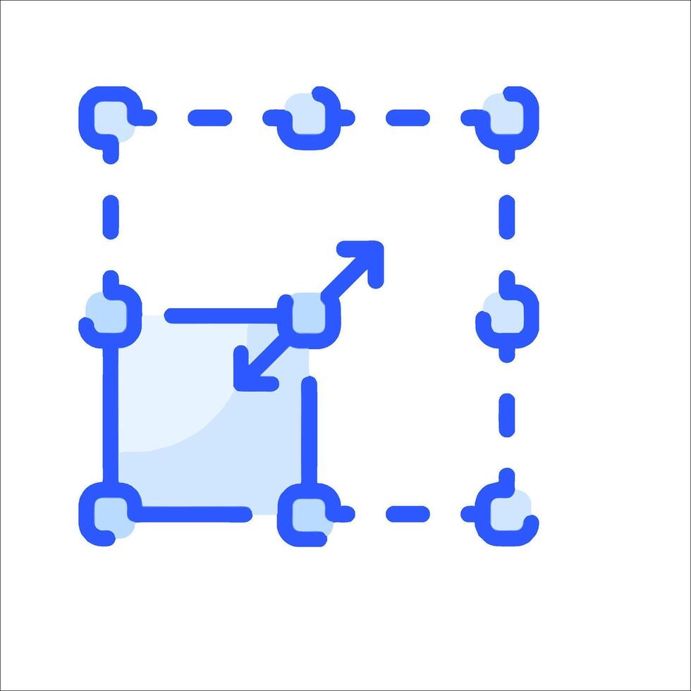 A square with arrows pointing to it vector