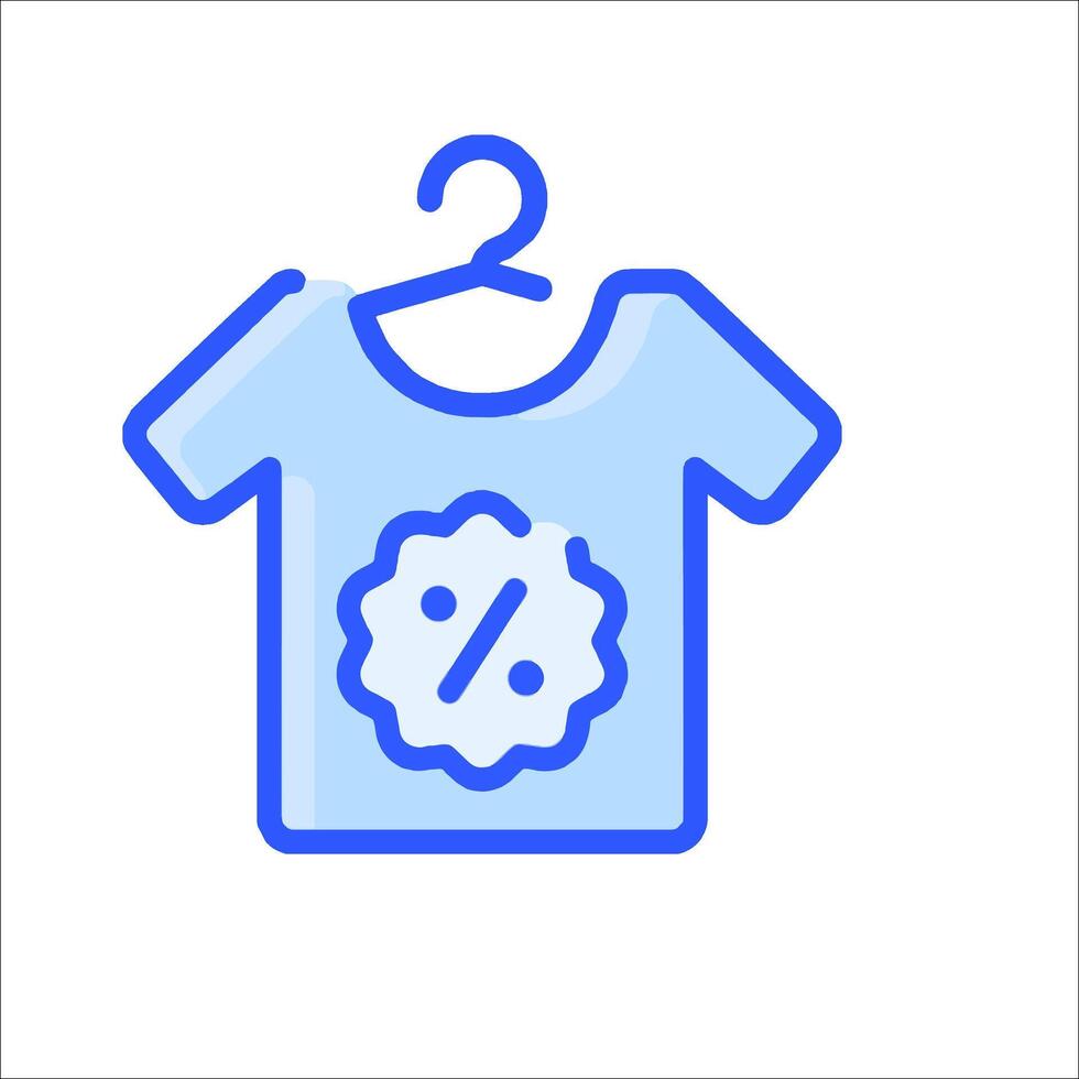 A t - shirt with a percentage sign on it vector