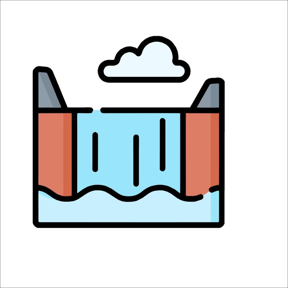Waterfall icon illustration vector