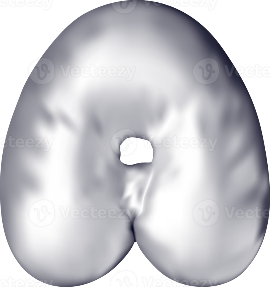 3d silver alphabet balloon single letter A png