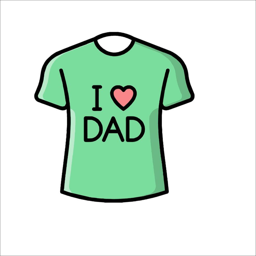 I love dad t shirt illustration vector