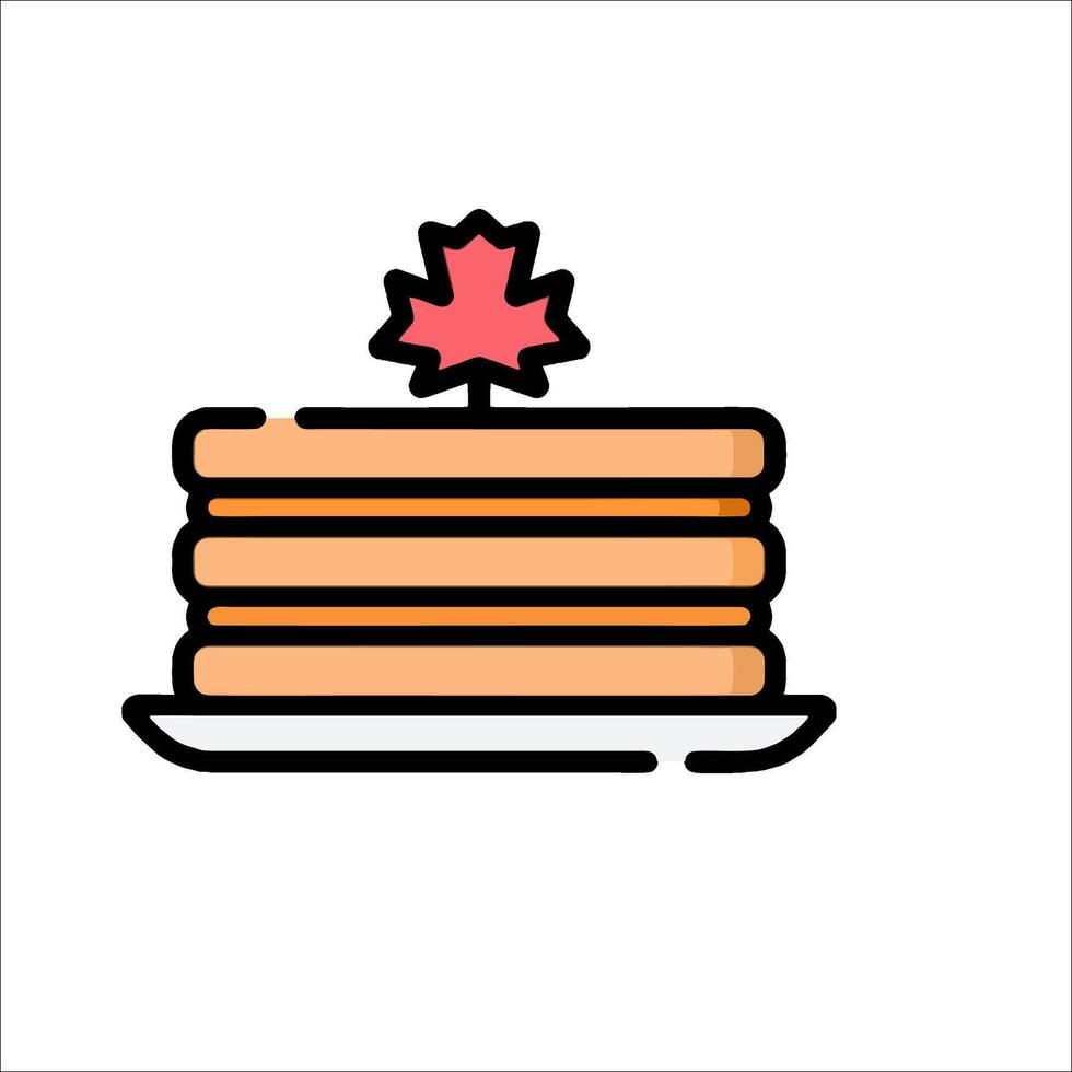 Canada pancakes icon illustration vector