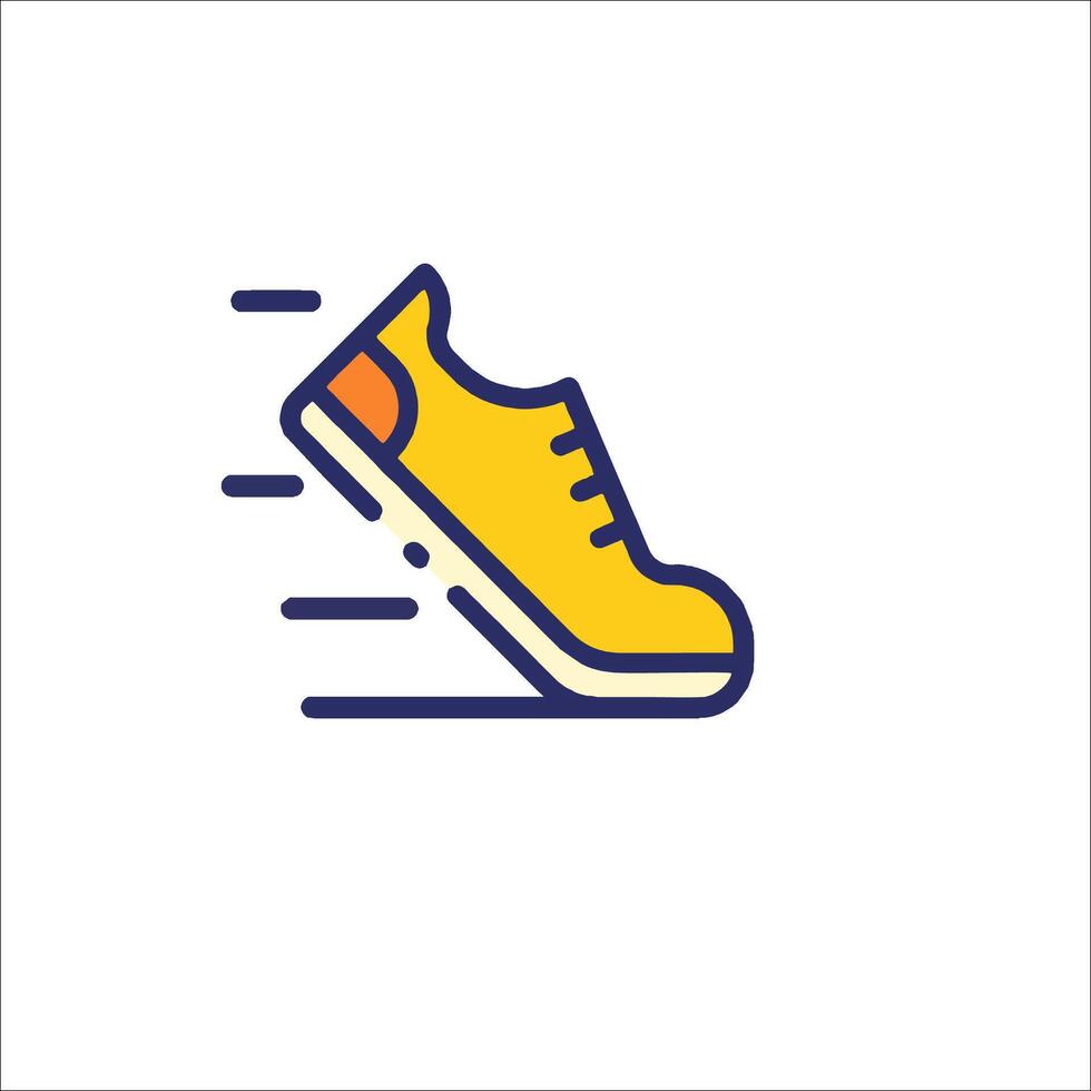 Running shoes icon, line icon, illustration vector