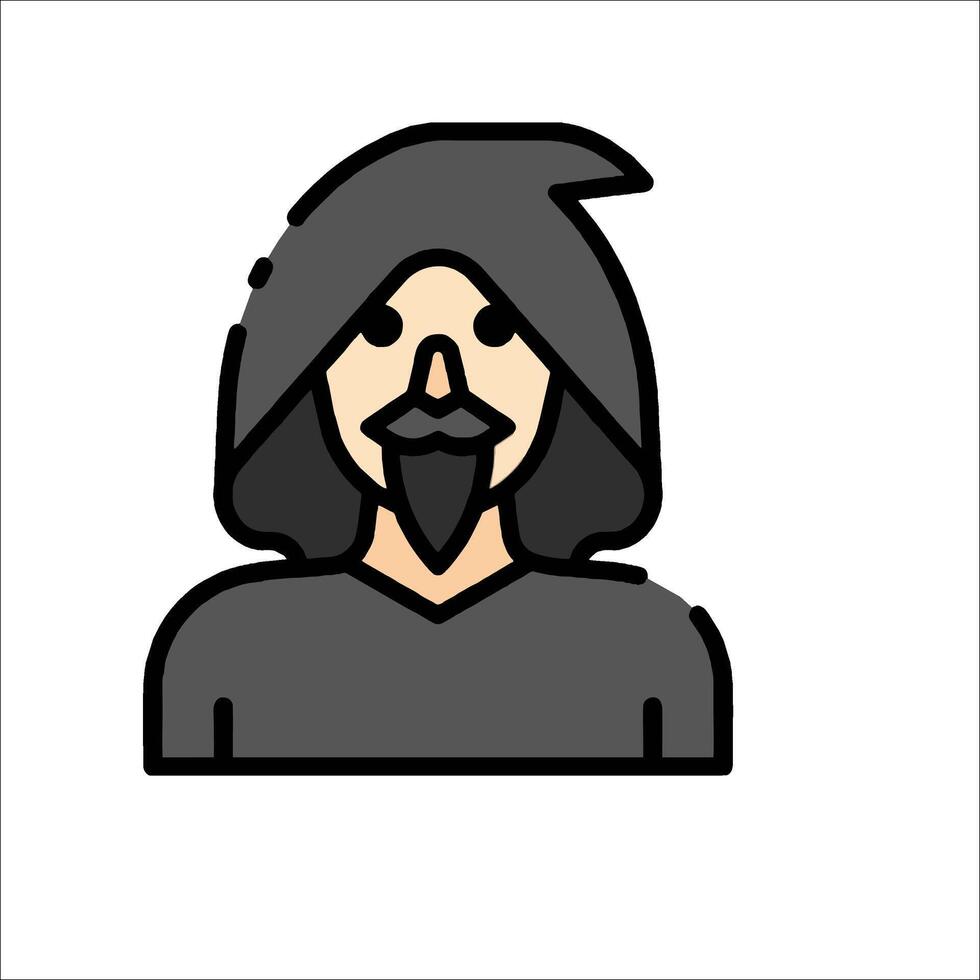 A man with a hoodie and a beard vector